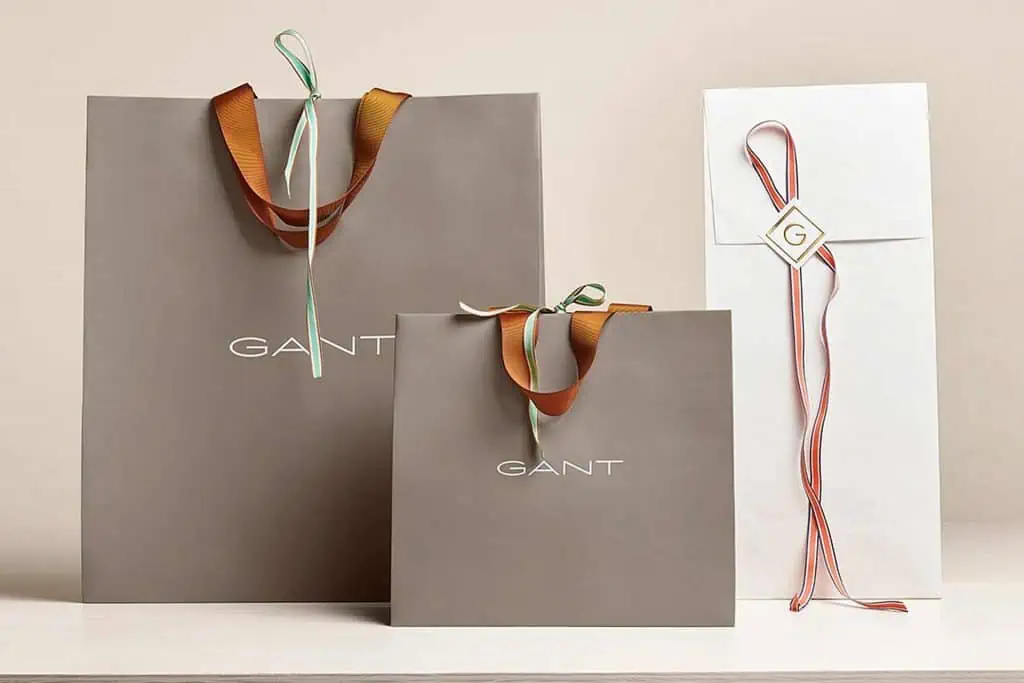 Premium packaging solutions-Gant-Luxury-Retail-Packaging-elegant ribbon foil decals