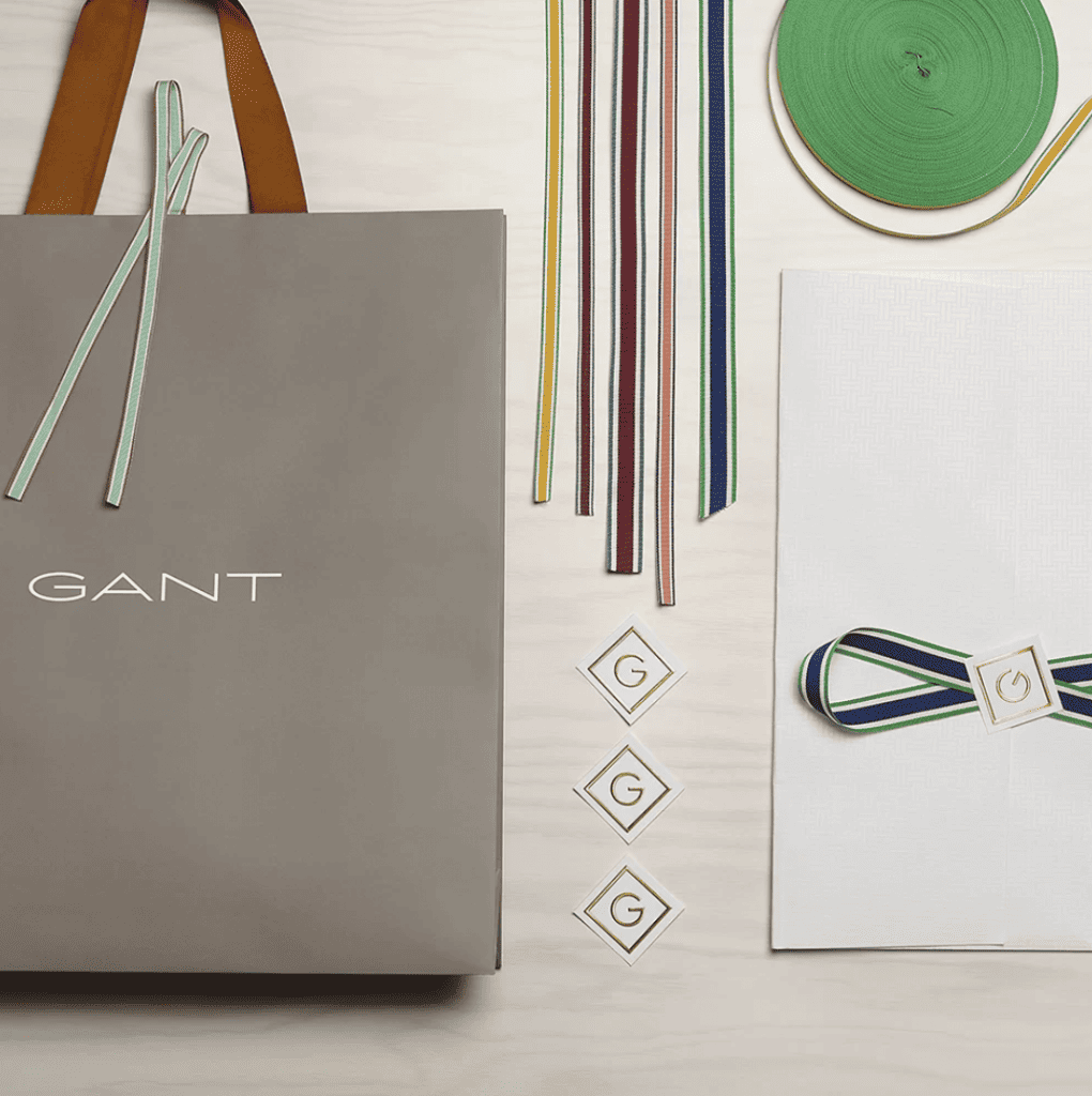 Exclusive packaging-Gant-Paper-Retail-Packaging-Design elegant handles sustainable ribbon