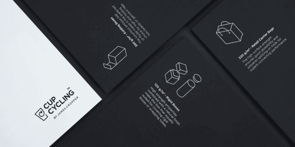 James cropper cup cycling recycled premium papers sustainable luxury packaging material