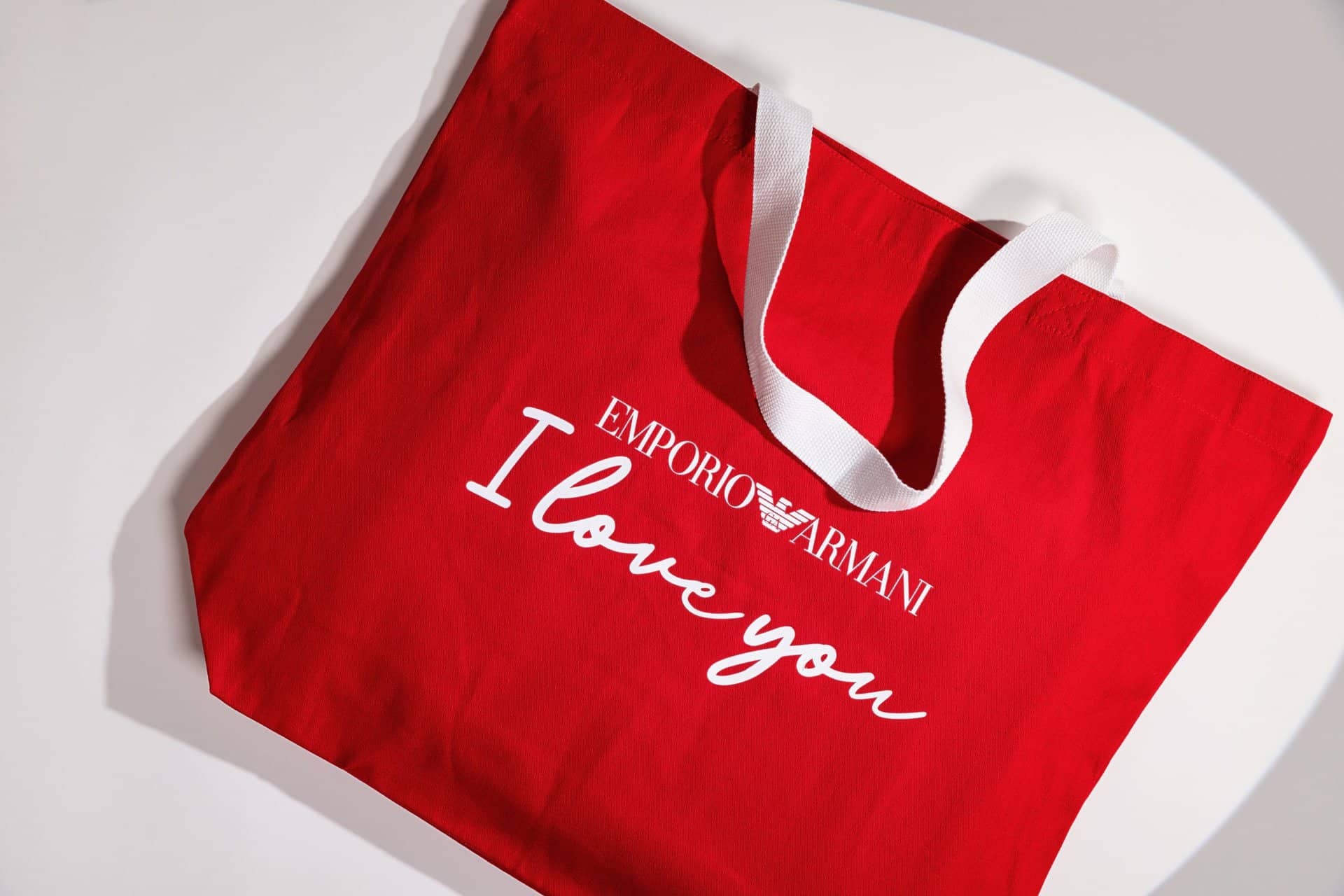 Custom tote bags reusable fabric packaging design Armani