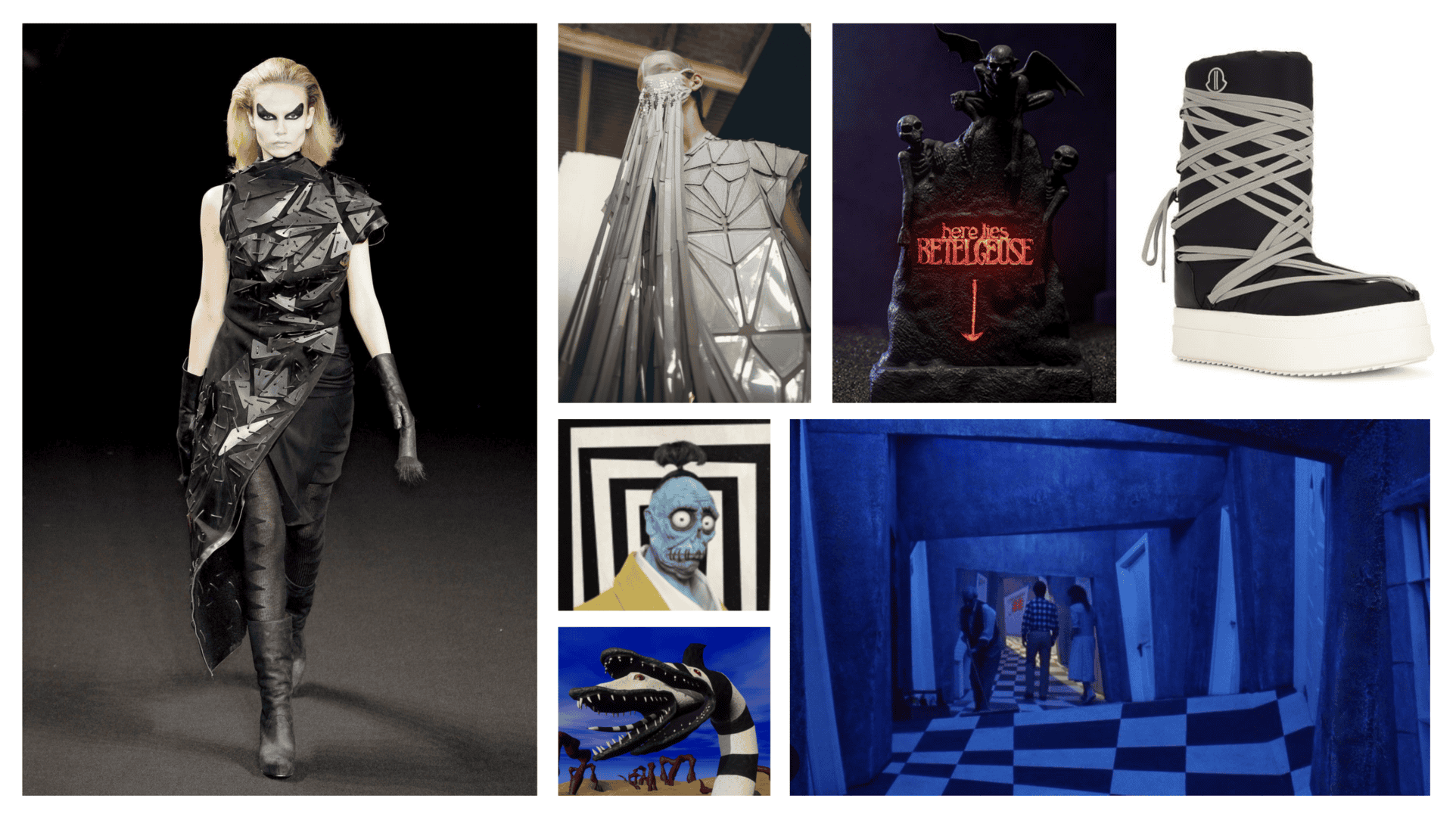 Beetlejuice packaging Rick Owens packaging design dark aesthetic fashion film collaboration