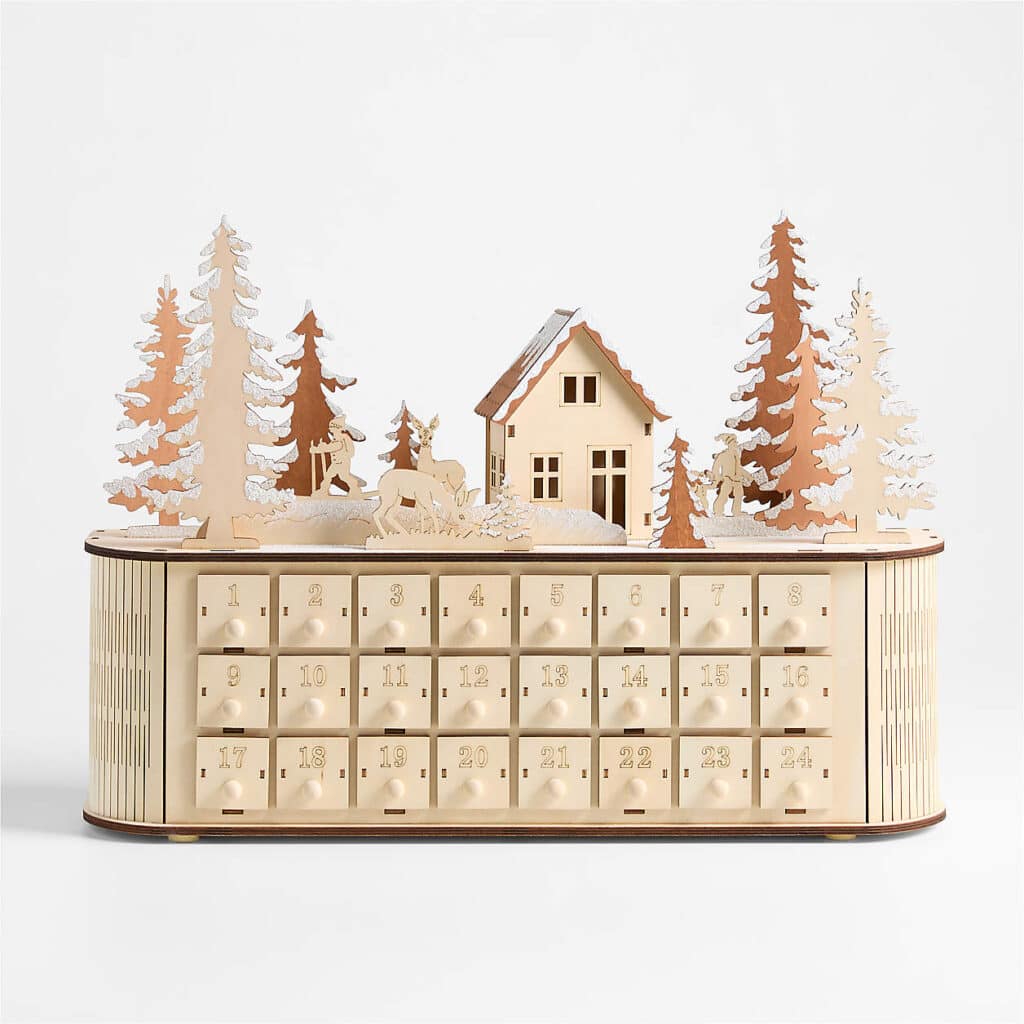 Crate&Barrel 2024 advent calendar luxury packaging