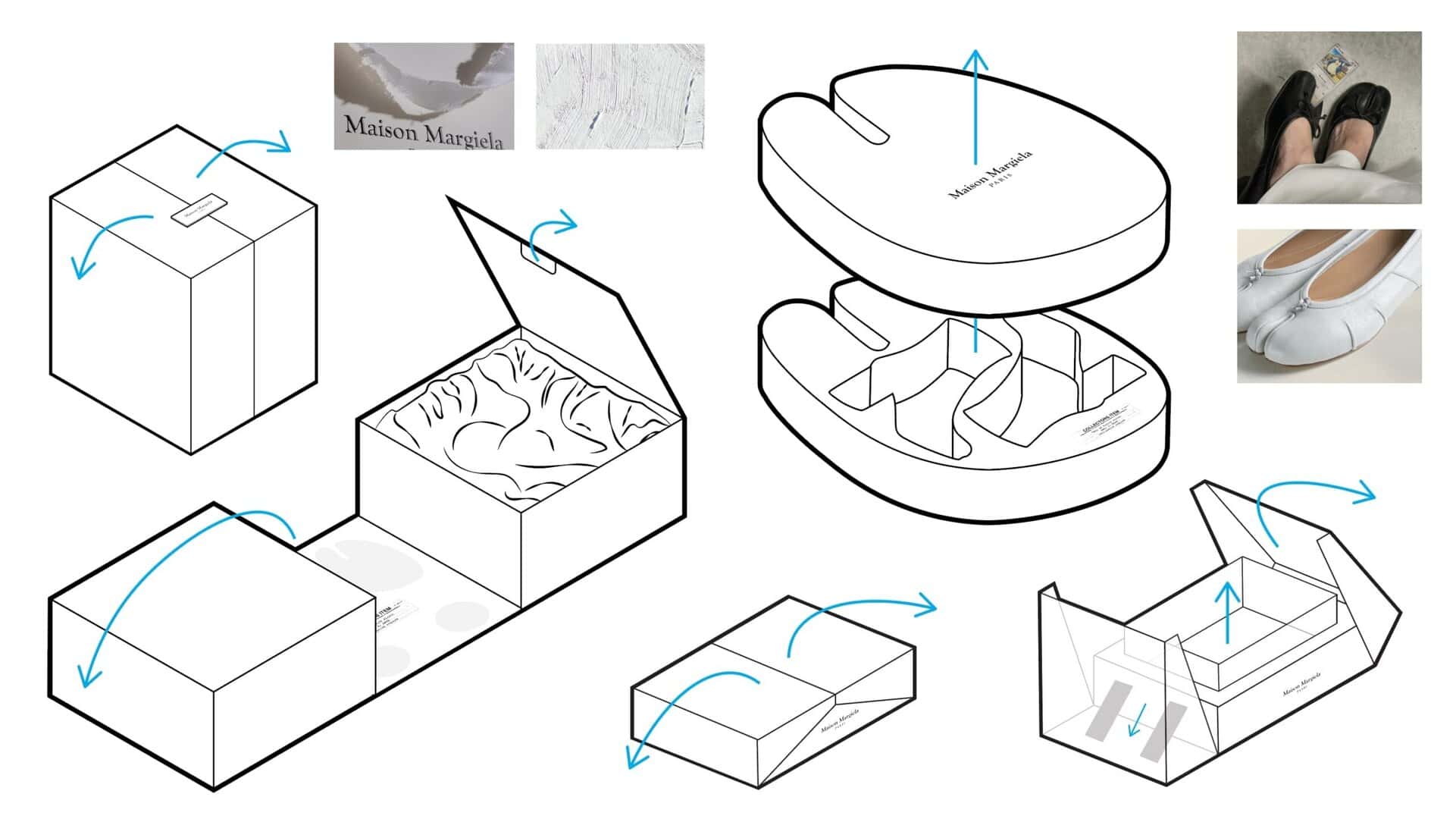 Maison Margiela Packaging Design Tabi Collector Box_Sketches Concepts