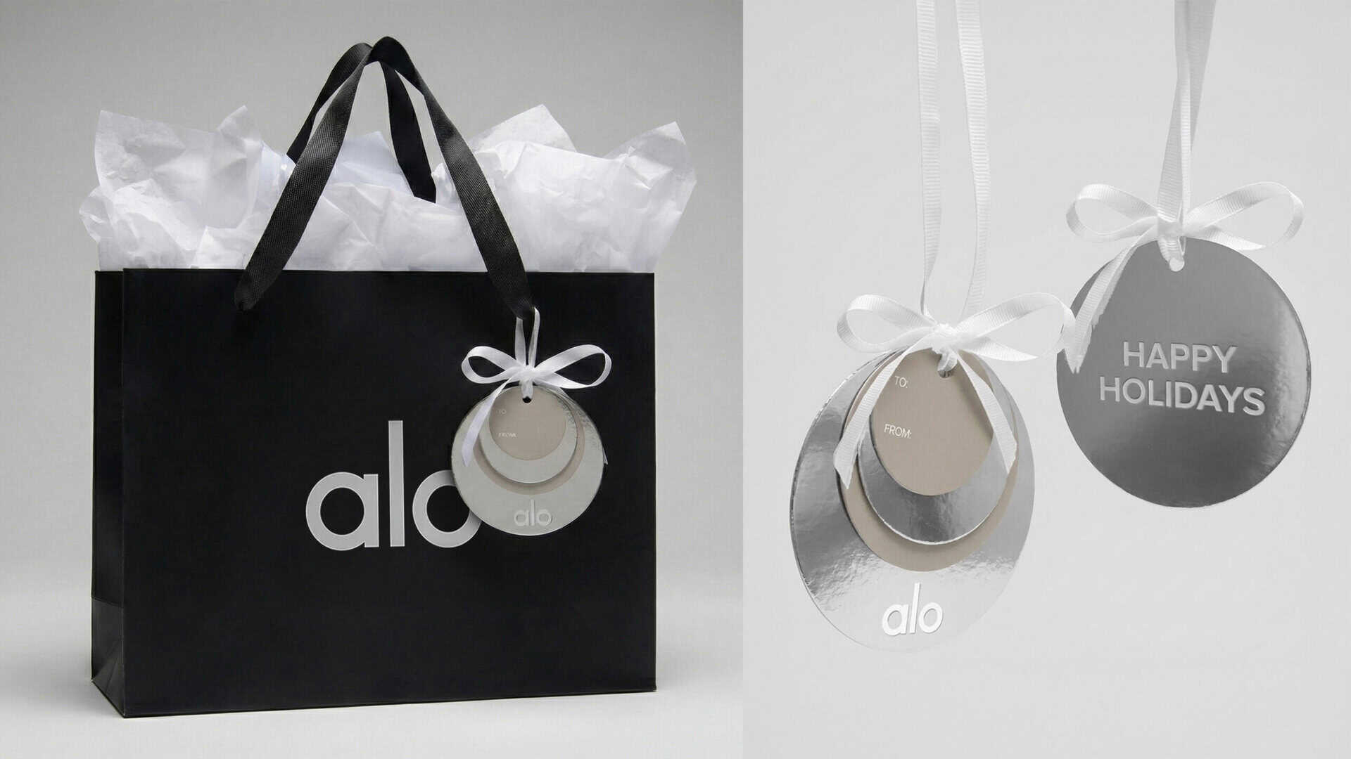 2025 Packaging Wrapped_Alo Yoga Packaging Holiday Bag Gift Charm
