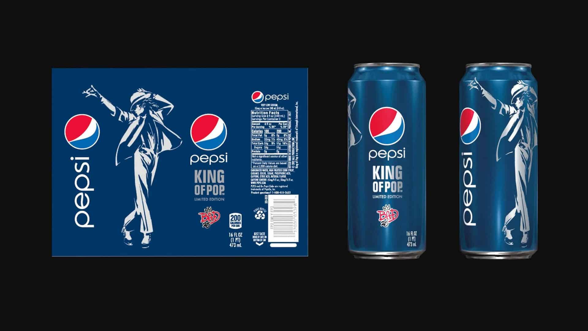 Michael Jackson Packaging _ Michael Biopic Jaafar Jackson jackson 5 king of pop concept packaging 2026 pepsi limited edition